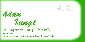adam kungl business card